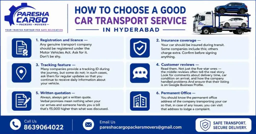 How to Choose a Good Car Transport Service in Hyderabad