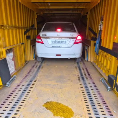 Enclosed car carrier service from Hyderabad to Jaipur